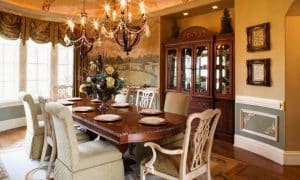 Gold And Silver Dining Room