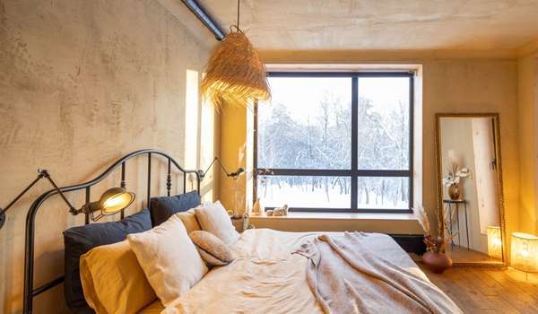 Natural Light cabin bedroom 