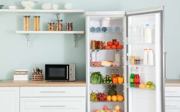 Gray And White Kitchen Refrigerator