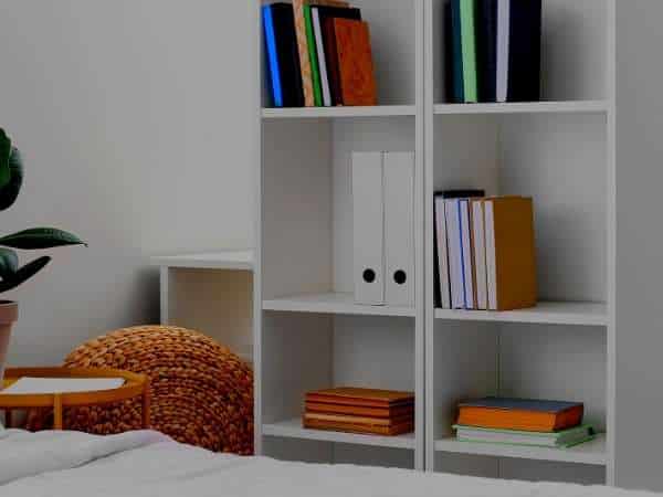 Silver Bedroom wooden  bookshelf 