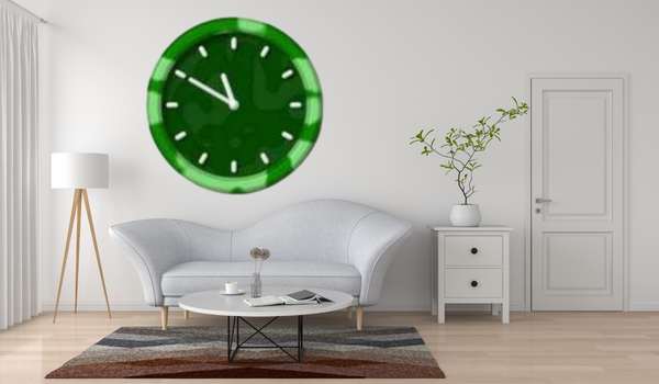 Use Dark Green scandinavian Clock