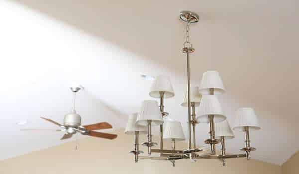 Ceiling Fan with Candlestick Chandelier