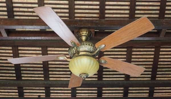 Ceiling Fan with Dark Wood Blades
