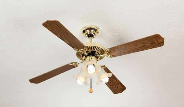 Ceiling Fan with Glass Light Cover