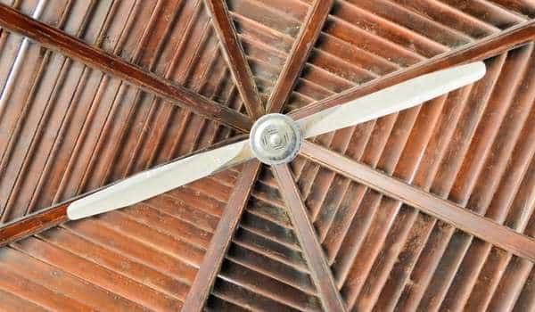 White Thin Blade Roof Fan