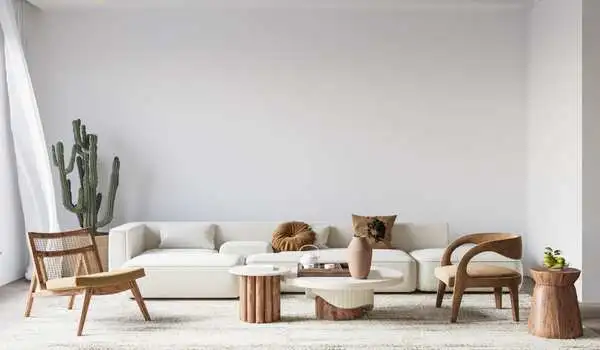 Add minimalist, low-to-ground furniture