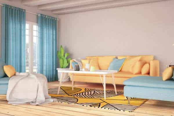 Color Palette Grey Yellow And Teal Living Room 