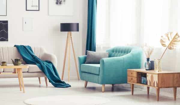 Use Contrast With A Stand-Out Teal Sofa
